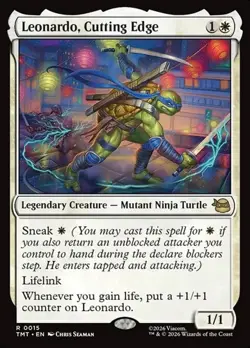 Leonardo, Cutting Edge - Foil Teenage Mutant Ninja Turtles MP MTG - Image 1