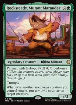 Rocksteady, Mutant Marauder - Surge Foil Teenage Mutant Ninja Turtles NM MTG - Image 1
