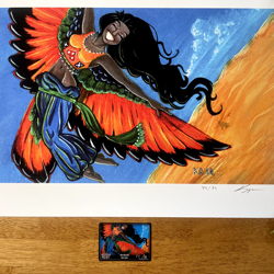🌅 Bird Maiden 34/39 - Kickstarter Exclusive - ART PRINT Kaja Foglio MTG w/ CoA - Image 2