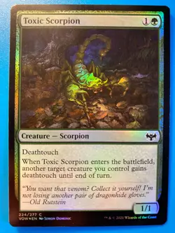 MTG 1x FOIL Toxic Scorpion 224 Innistrad: Crimson Vow Magic the Gathering x1 NM - Image 1