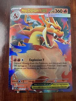 Pokemon Mega Charizard Y 22/217 Ascended Heroes Ultra Rare Holo NM/M PACK FRESH - Image 1