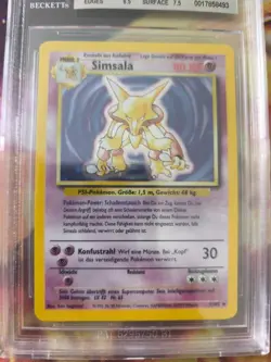 Pokemon Karte Card Simsala Alakazam Base Set 1999 Deutsch Beckett BGS 7.5 - Image 3