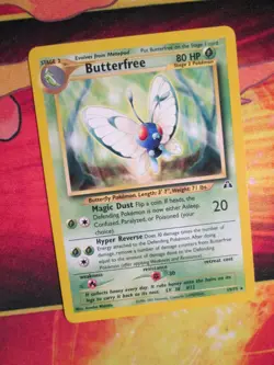 LP (Unlimited) Pokemon BUTTERFREE Card NEO DISCOVERY Set 19/75 Non-Holo Rare - Image 1