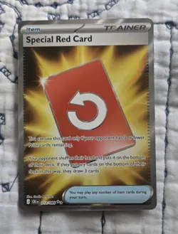 Special Red Card 113/086 Me04: Chaos Rising Ultra Rare Pokemon Card - Image 1