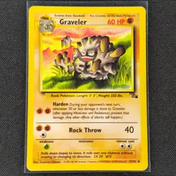 Graveler - 37/62 - Uncommon - Fossil Set - Pokemon Card - LP - Image 1