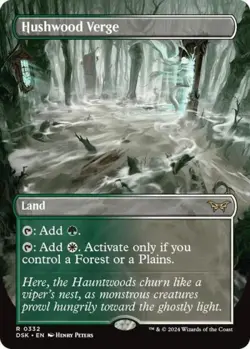 Hushwood Verge (Borderless) -Foil Near Mint MTG Duskmourn: House of Horror - Image 1
