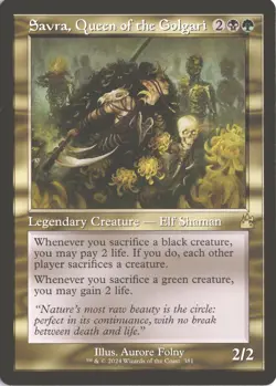 MTG Savra, Queen of the Golgari Non-Foil Retro Frame (381) Ravnica Remastered NM - Image 1