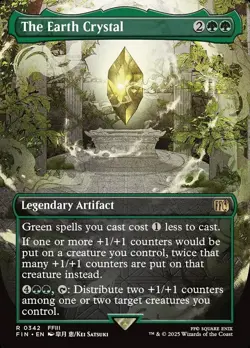 Magic MtG: *Borderless* The Earth Crystal (Final Fantasy / FIN), NM - Image 1