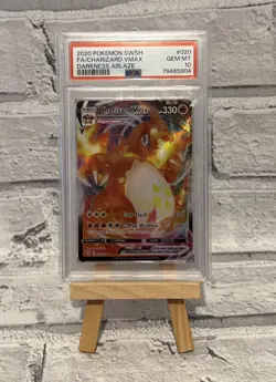 Charizard Vmax 020/189 PSA 10 Darkness Ablaze Holo Graded Pokemon Card - Image 1