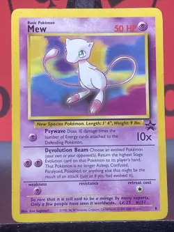 Mew 8 Black Star Promo Regular 1999 WOTC Pokemon TCG MP - Image 3