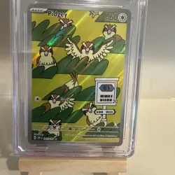 Pidgey 207/197 SV03: Obsidian Flames Illustration Rare Holo - CGC 10 GEM MINT - Image 2