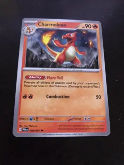 Charmeleon Paldean Fates Non Holo 008/091 Scarlet & Violet Pokemon TCG Uncommon - Image 1