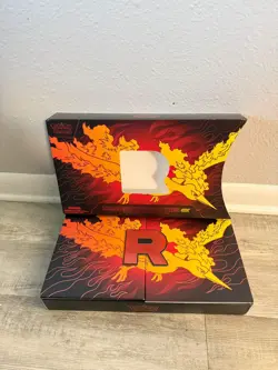 Pokemon Team Rocket's Moltres UPC Box, Mat, Deck Box, Coin NO PACKS OR PROMOS - Image 1
