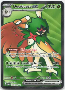 Decidueye ex 100/088 Holo Ultra Rare Perfect Order Pokemon Near Mint - Image 1