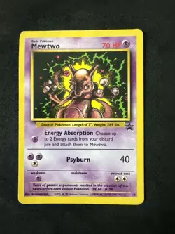 Pokemon TCG Mewtwo Promo #14 WOTC Black Star Promos Vintage 2000 MP pen Mark - Image 1