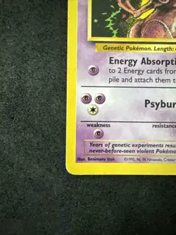 Pokemon TCG Mewtwo Promo #14 WOTC Black Star Promos Vintage 2000 MP pen Mark - Image 2