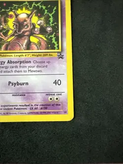 Pokemon TCG Mewtwo Promo #14 WOTC Black Star Promos Vintage 2000 MP pen Mark - Image 5