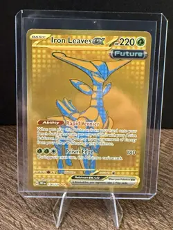Pokemon TCG: S&V Prismatic Evolutions - Iron Leaves ex HR 176/131 - NM+ - Image 1