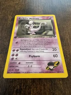 Pokemon TCG Rockets Mewtwo Gym Challenge Holo Card 14/132 1st Edition - Image 2