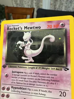 Pokemon TCG Rockets Mewtwo Gym Challenge Holo Card 14/132 1st Edition - Image 5