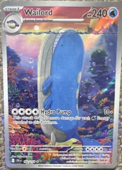Pokemon Wailord SV09 Journey Together 162/159 Illustration Rare Holo 240 HP Eng… - Image 1