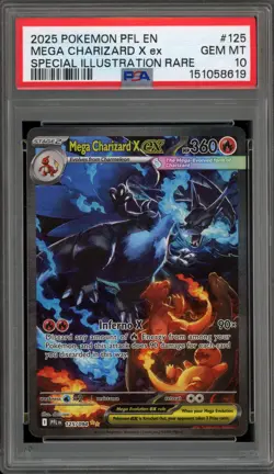 Pokemon Mega Charizard X ex Phantasmal Flames SIR #125 PSA 10 Gem Mint - Image 1