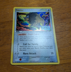 MP Pokemon Tauros 12/100 EX Crystal Guardians Stamped Reverse Holo Rare - Image 1