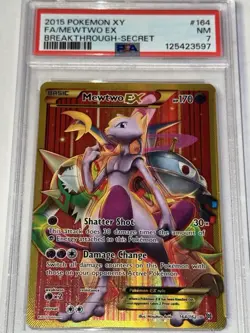 Mewtwo EX - Breakthrough - 164/162 Secret Rare - PSA 7 - Pokemon - Image 1