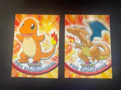 Charizard #06 Charmander #04 1st Print Pokemon Topps Series 1 1999 2000 - Image 1