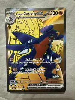 Pokemon Cynthia’s Garchomp ex 215/182 Full Art Destined Rivals Near Mint - Image 1