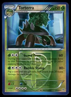2013 Pokemon Torterra Rare Plasma Storm 3/135 Reverse Holo DMG - Image 1