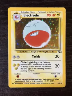 Wizards of the Coast Pokemon TCG Electrode 2/64 Jungle Holo Rare 1999 - Image 1