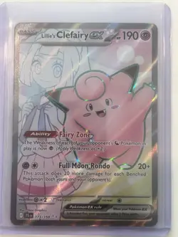 The Pokemon Company Lillie's Clefairy ex 173/159 SV09 Ultra Rare Holo HP 190 - Image 1