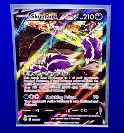 Holo Skuntank V 181/195 Ultra Rare Silver Tempest Pokemon - Same Day Shipping! - Image 1
