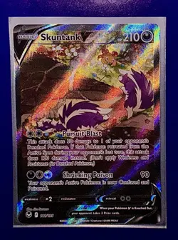 Holo Skuntank V 181/195 Ultra Rare Silver Tempest Pokemon - Same Day Shipping! - Image 2