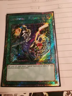 Yugioh Dimension Fusion RA03-EN136 Platinum Secret Rare 1st Ed NM - Image 1