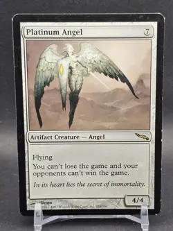 MTG Magic the Gathering Platinum Angel (228/306) Mirrodin LP - Creature Rare - Image 1