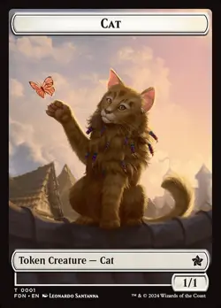 x4 Cat Token C Foil #1 | TFDN Foundations | MTG - Image 1