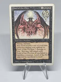 Magic the Gathering TCG Lord of the Pit REVISED Vintage 1994 MTG Regular WOTC - Image 1