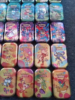 Pokemon TCG Empty Mini Tin Collection Of 30 Crown Zenith 151 Paldean Fates - Image 4