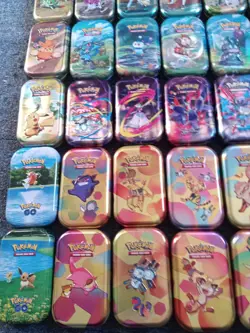 Pokemon TCG Empty Mini Tin Collection Of 30 Crown Zenith 151 Paldean Fates - Image 5