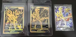 Zacian V SWSH076 & Zamazenta V SWSH077 GOLD BLACK STAR PROMO Pokemon TCG NM - Image 1