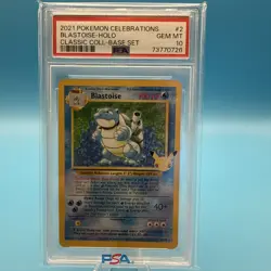 2021 Pokemon Blastoise 2/102 Celebrations: Classic Collection Holo PSA 10 🔥 - Image 1