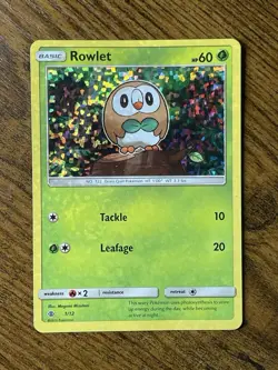 2016 POKEMON 1/12 ROWLET HOLO PROMO - Image 1