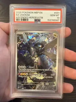 N’s Zekrom 031 Black Star Promo 2026 Pokemon Ascended Heroes PSA 10 Gem Mint - Image 3