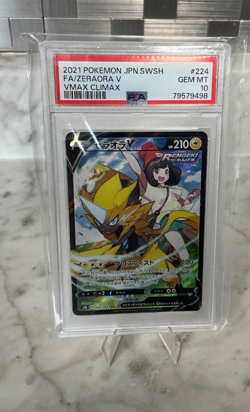 2021 POKEMON ZERAORA V VMAX CLIMAX S8B 224/184 JAPANESE PSA 10 GEM MINT - Image 1