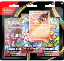 Pokemon TCG ME04 Chaos Rising 3 Pack Blister Charmeleon Sealed New - Image 1