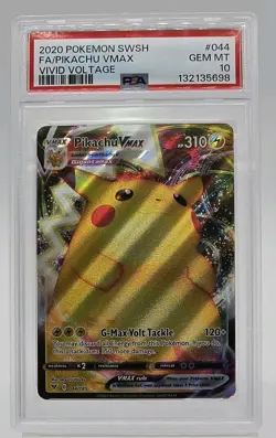 2020 Pokemon Vivid Voltage Pikachu VMAX Full Art 044/185 44/185 PSA 10 - Image 3