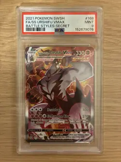 FA SINGLE STRIKE SS URSHIFU VMAX PSA 9 2021 POKEMON SWSH BATTLE STYLES #168 7448 - Image 1