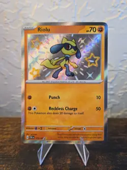 Pokemon TCG Riolu Shiny 173/091 Paldean Fates Holo Rare Scarlet & Violet - Image 1